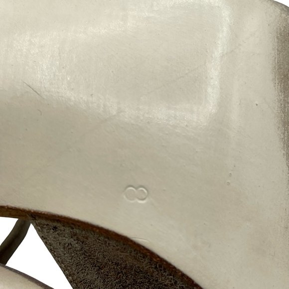 COMME IL FAUT METALLIC GOLD PRINTED SUEDE CRISSCROSS OPENBACK TANGO SANDALS SZ 8 - Picture 10 of 12